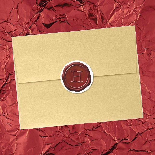 Wax Seal Red Monogram H Initial (Creator Uploaded)