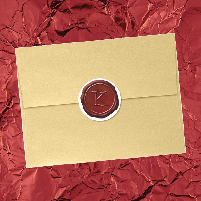 Wax Seal Red Monogram K Initial (Creator Uploaded)