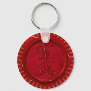 wax seal - REIKI   red flower Keychain