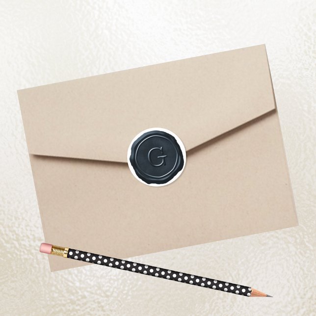 Wax Seal Silver Blue Monogram G Initial (Creator Uploaded)