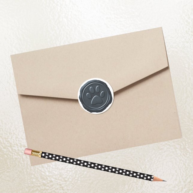 Wax Seal Silver Blue Paw Print Pet Symbol (Creator Uploaded)