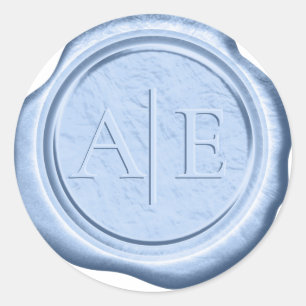 Wax Seal Wedding Accent Initials Windsor Blu ID956