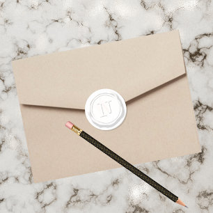 Wax Seal White Monogram N Initial