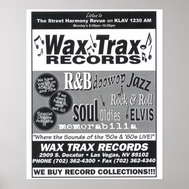 Wax Trax Records Poster (Front)