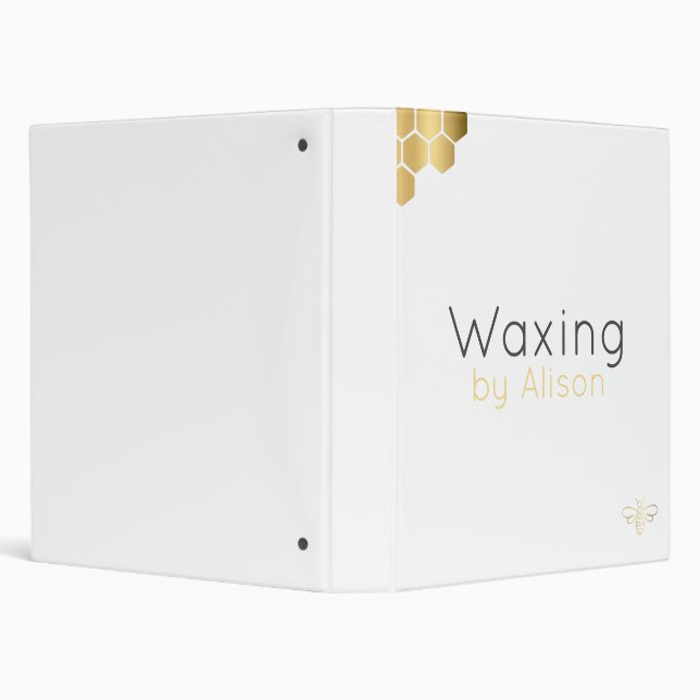 Waxing aesthetician technician golden bee  license binder (Background)