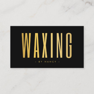 Waxing Black And Gold Business Card