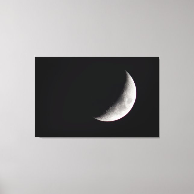 Waxing Crescent Moon Canvas Print (Front)