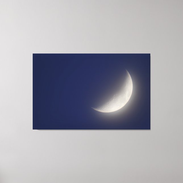Waxing Crescent Moon Canvas Print (Front)