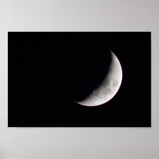 Waxing Crescent Moon Poster (Front)