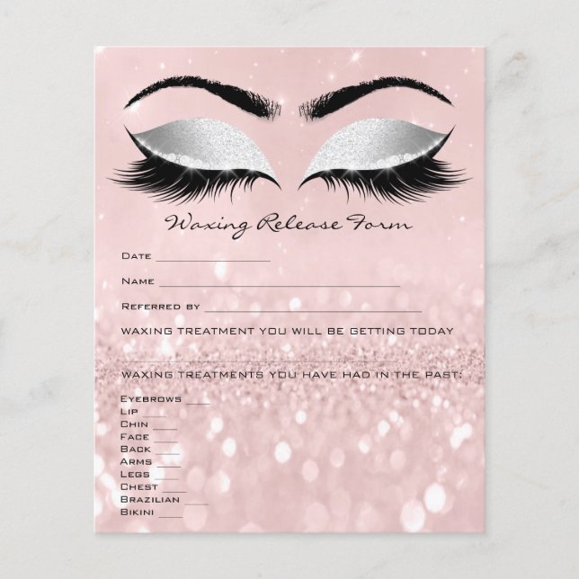 Waxing Depilation Liability Waiver Release Form Flyer (Front)