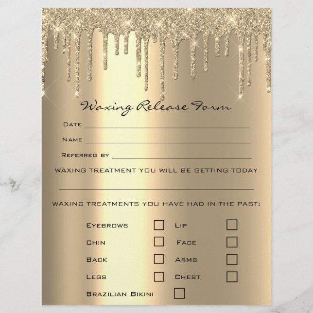 Waxing Depilation Liability Waiver Release Form Wo Flyer (Front)