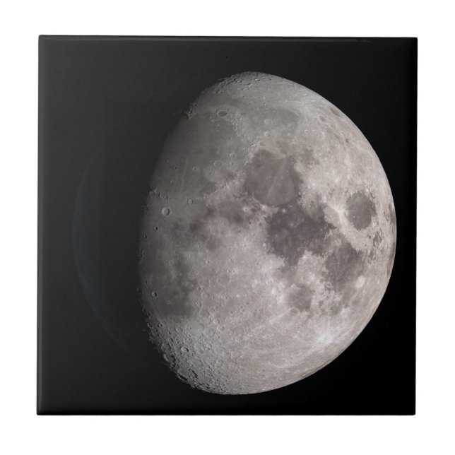 Waxing gibbous moon phase NASA images Tile (Front)