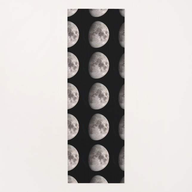 Waxing gibbous moon phase NASA images  Yoga Mat (Front)