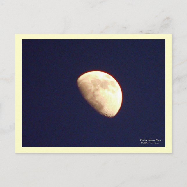 Waxing Gibbous Moon Postcard (Front)