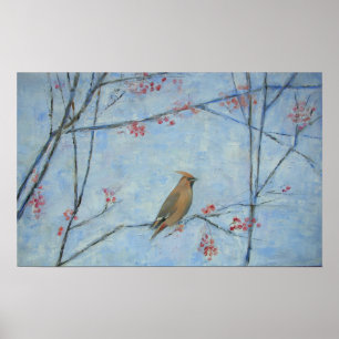 Waxwing 2013 oil on canvas poster