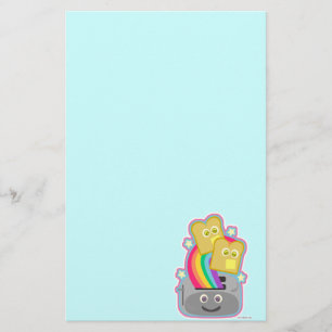 Way Cute Kawaii Rainbow Toast Stationery