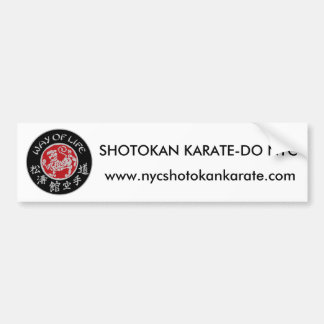 Way Of Life Shotokan Dark Logo Bumper Sticker