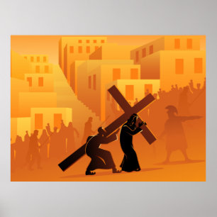 Way of the Cross 5th Station Poster