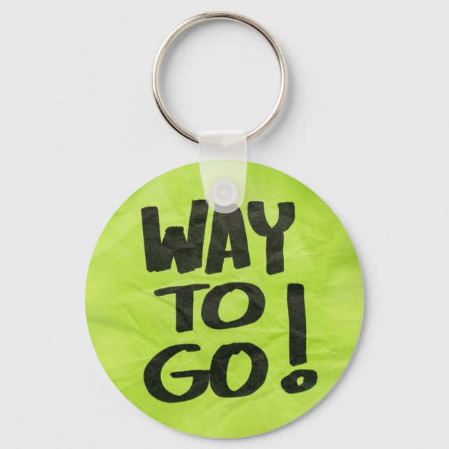 Way to Go Recognition Positive Praise for Students Keychain (Front)