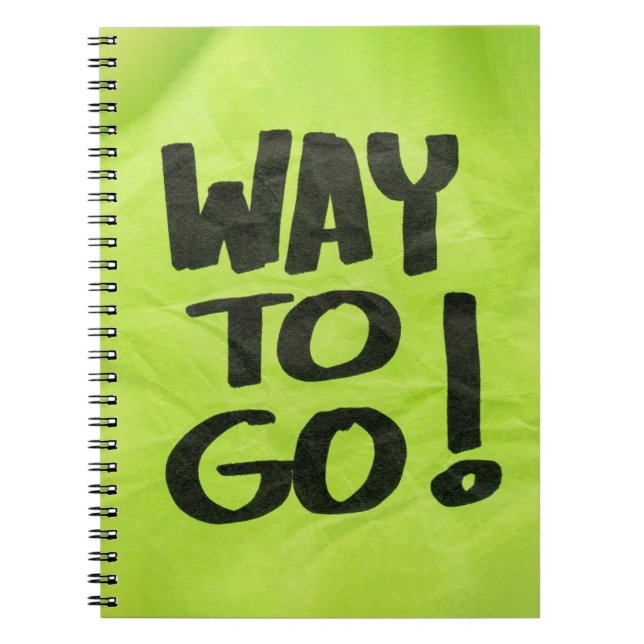 Way to Go Recognition Positive Praise for Students Notebook (Front)