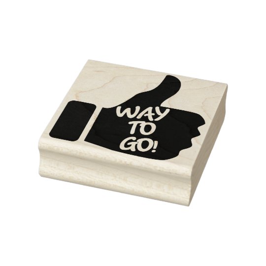 "Way To Go!" Thumbs Up Rubber Art Stamp