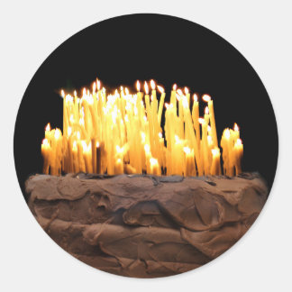 Way way over the hill birthday classic round sticker