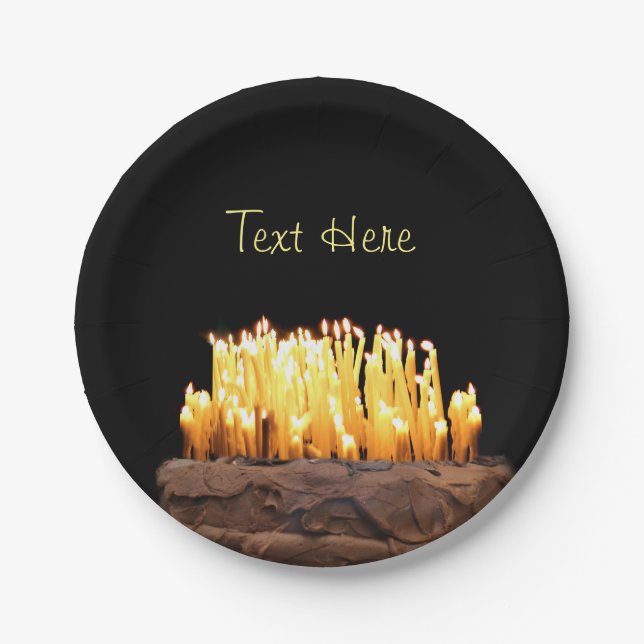 Way way over the hill birthday paper plate (Front)