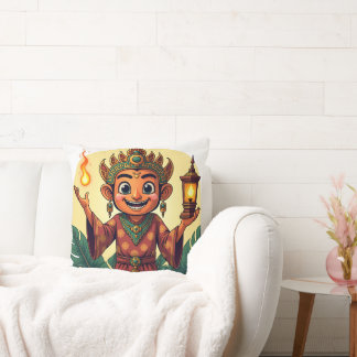 Wayang Amanah Javanese Throw Pillow