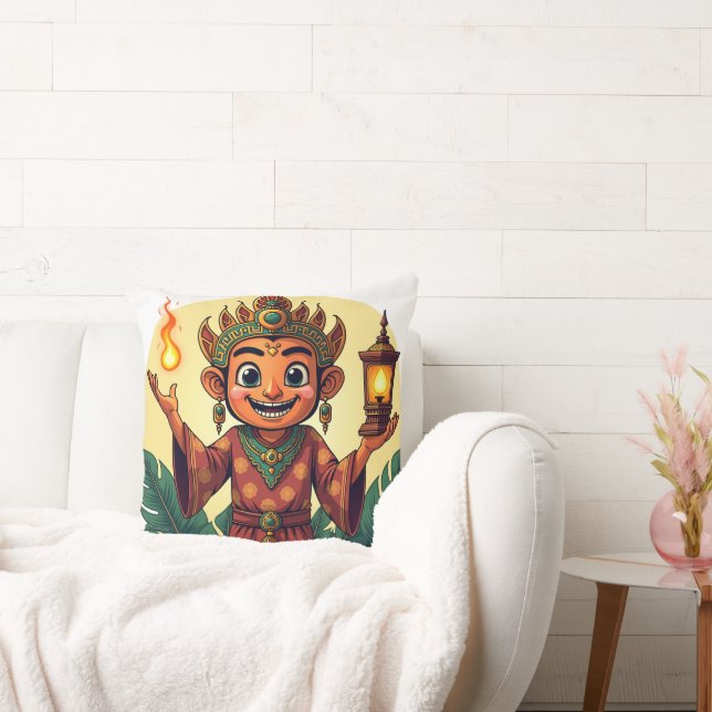 Wayang Amanah Javanese Throw Pillow (Couch)