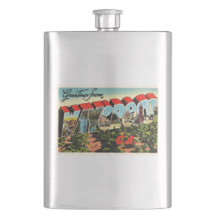 Waycross Georgia GA Old Vintage Travel Souvenir Hip Flask