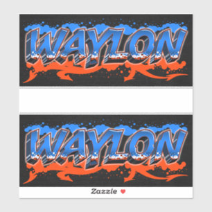 Waylon First Name Graffiti Sticker