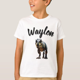 Waylon Name With Trex Dinosaur, T-Shirt