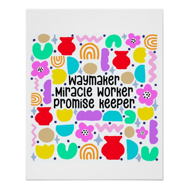 Waymaker Miracle Digital Art Poster (Front)