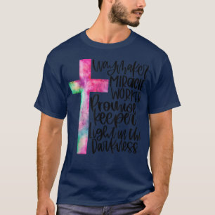 Waymaker Miracle Worker Rainbow, Christian T-Shirt