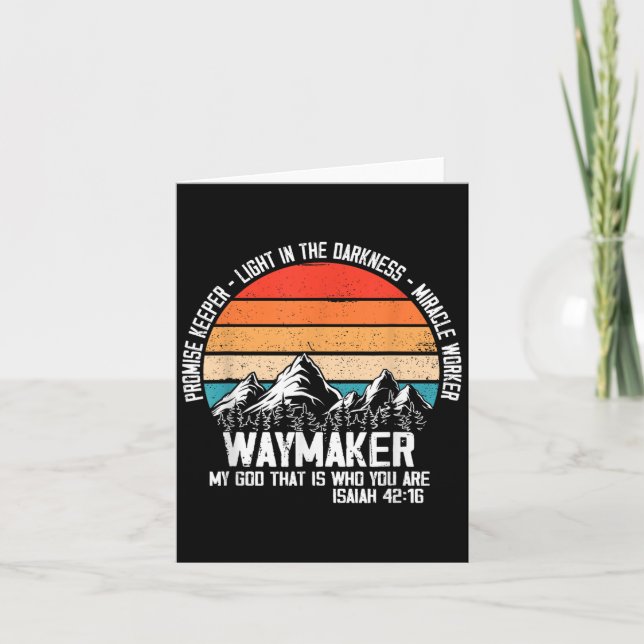 Waymaker My God That Who You Are Isaiah Bible Vers Card (Front)