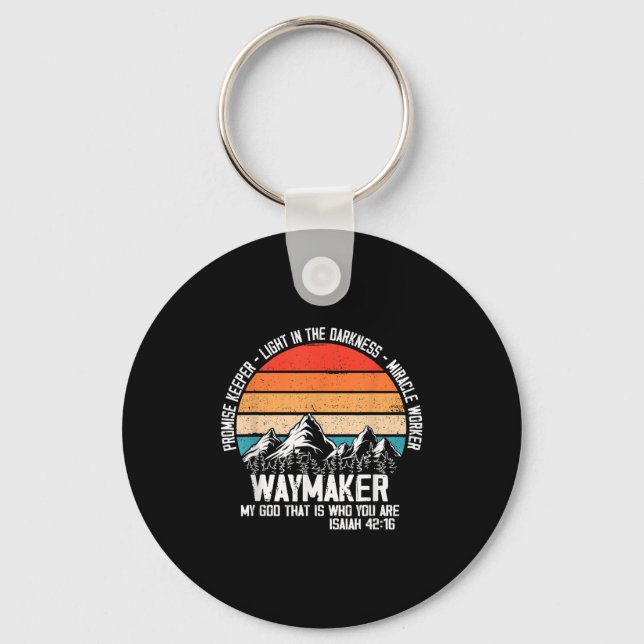 Waymaker My God That Who You Are Isaiah Bible Vers Keychain (Front)