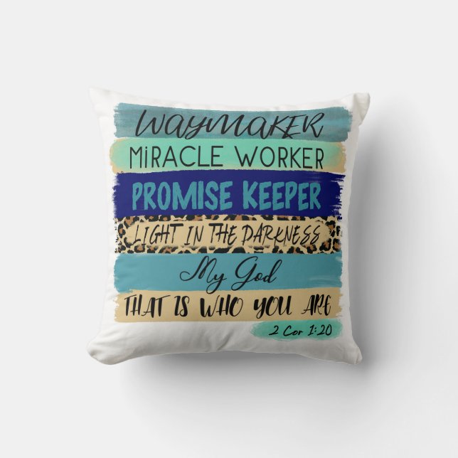 Waymaker Promise Keeper Couch Home Throw Pillow (Front)