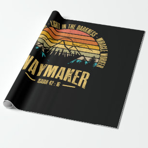Waymaker Promise Keeper Miracle Worker Christian Wrapping Paper