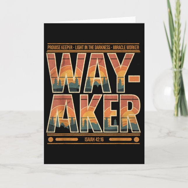 Waymaker Promise Keeper Miracle Worker God Christi Card (Front)