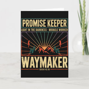 Waymaker Promise Keeper Miracle Worker God Christi Card
