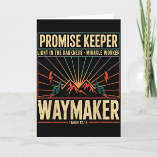 Waymaker Promise Keeper Miracle Worker God Christi Card