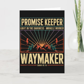 Waymaker Promise Keeper Miracle Worker God Christi Card