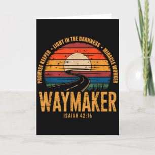 Waymaker Promise Keeper Miracle Worker God Christi Card