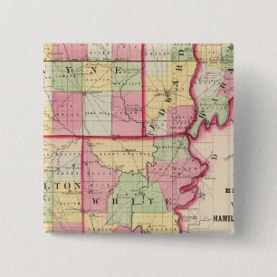 Wayne, Edwards, Wabash, Hamilton, White counties 2 Inch Square Button