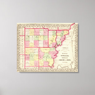 Wayne, Edwards, Wabash, Hamilton, White counties Canvas Print