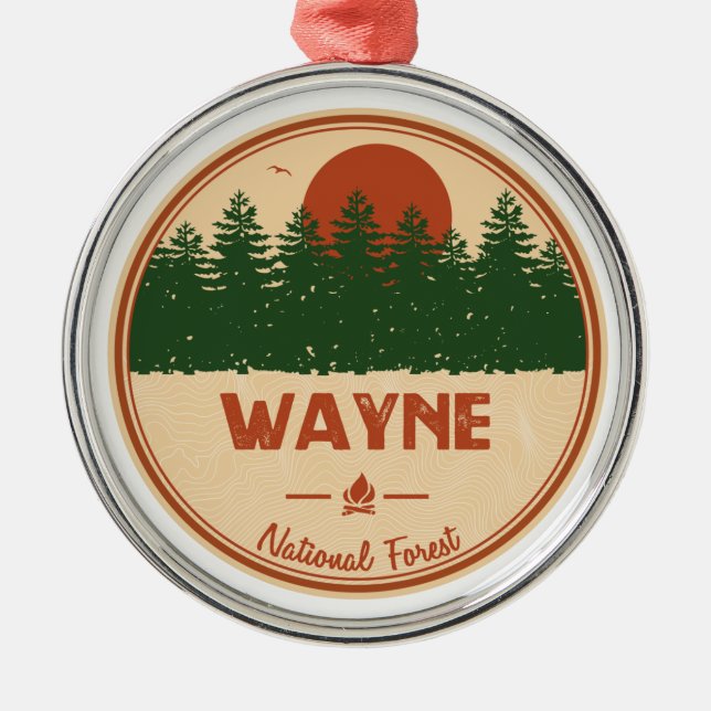 Wayne National Forest Metal Ornament (Front)