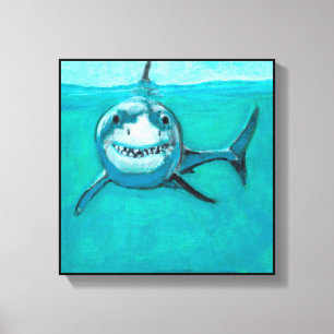 "Wayne" The Great White SharkThe great white shark Canvas Print