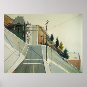 wayne thiebaud - 24th street intersection 1977 poster