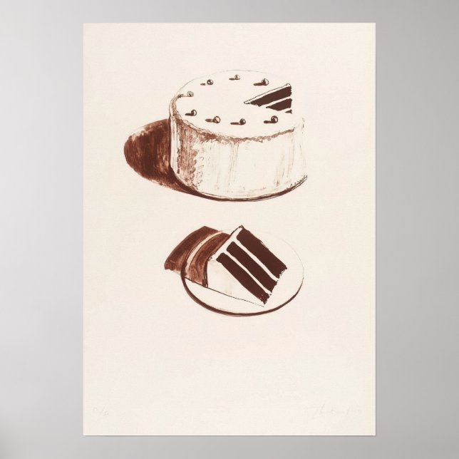 wayne thiebaud - chocolate cake 1971 poster (Front)