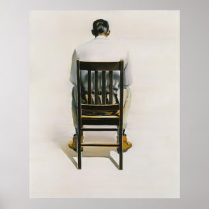wayne thiebaud - man sitting back view 1964 poster